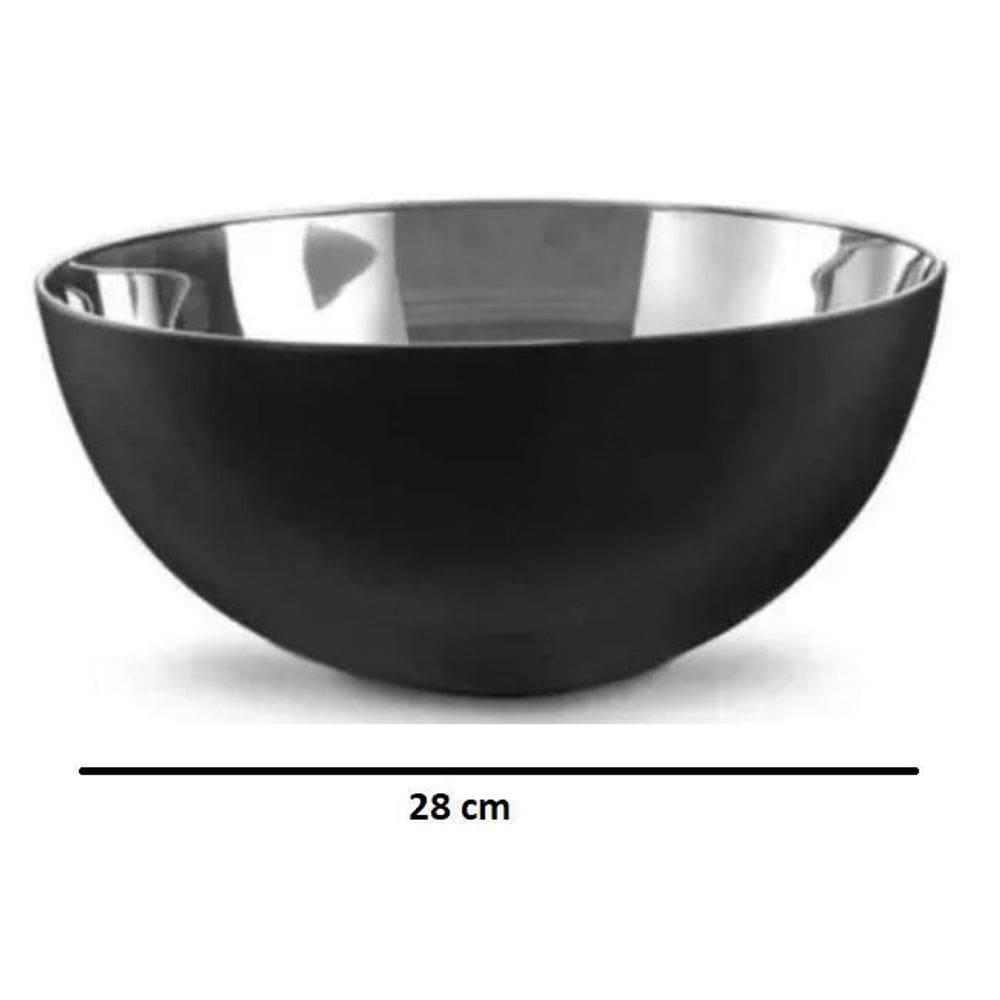 Bowl Inox Onix Preto 28 Cm Mimo