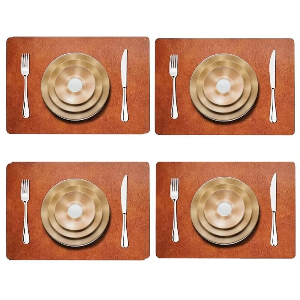 24 Jogos Americanos Mesa Jantar Impermeável + Porta Copos