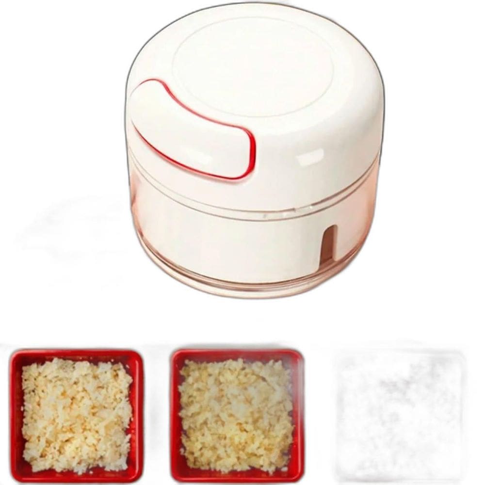 Triturador Alho Legumes Manual Processador Picador Fatiador