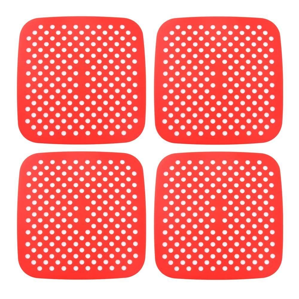 Kit 4 Tapetes Airfyer Protetor Silicone Antiaderente 18Cm