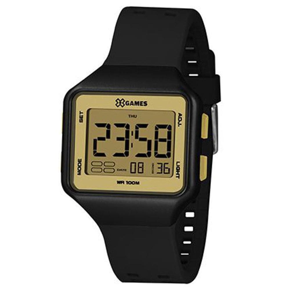 Relógio X-Games Xlppd039 Cxpx Masculino Preto E Dourado