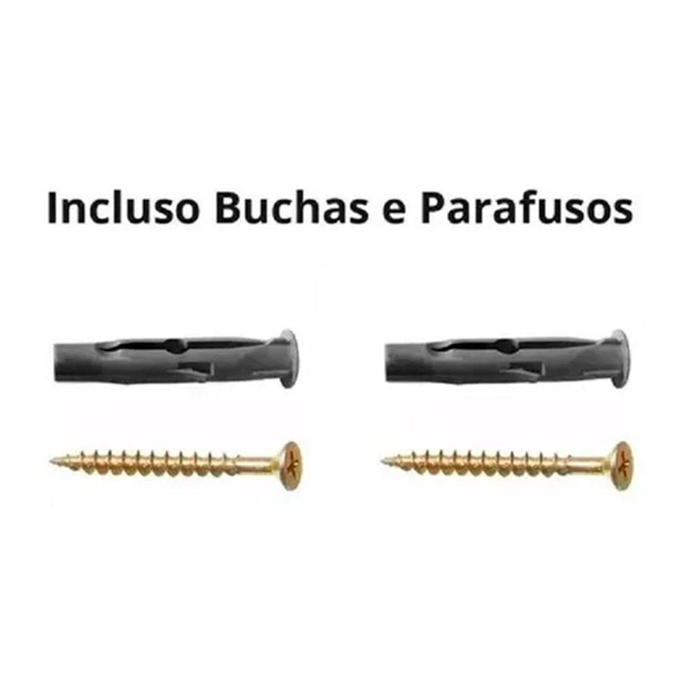 Prateleira Nicho Reforçada Industrial Dupla 60Cm Preto