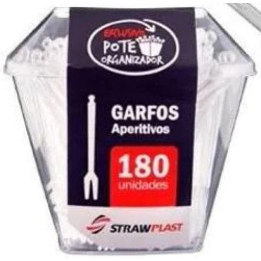 Garfos aperitivo cristal - 3.600 unidades - Strawplast