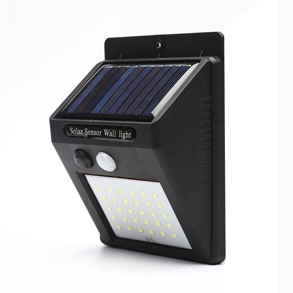 Luminária Solar Parede 30 Leds Sensor De Movimento 10Un
