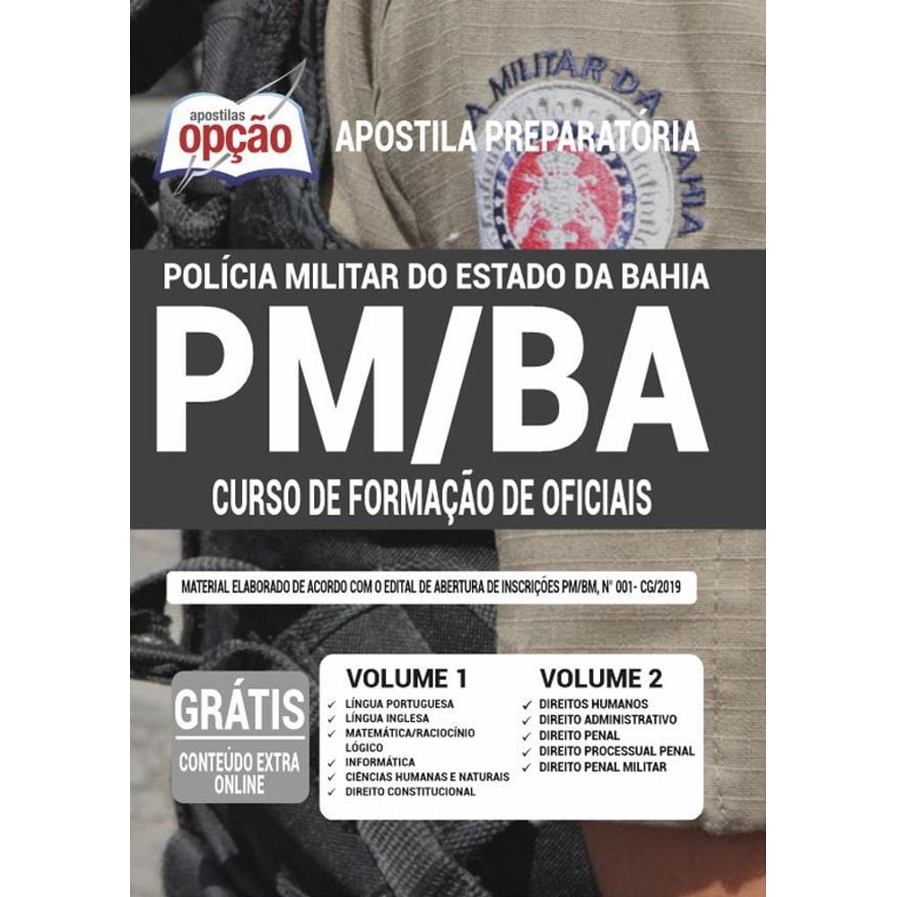 Apostila Concurso Pm Ba - Curso De Formação De Oficiais