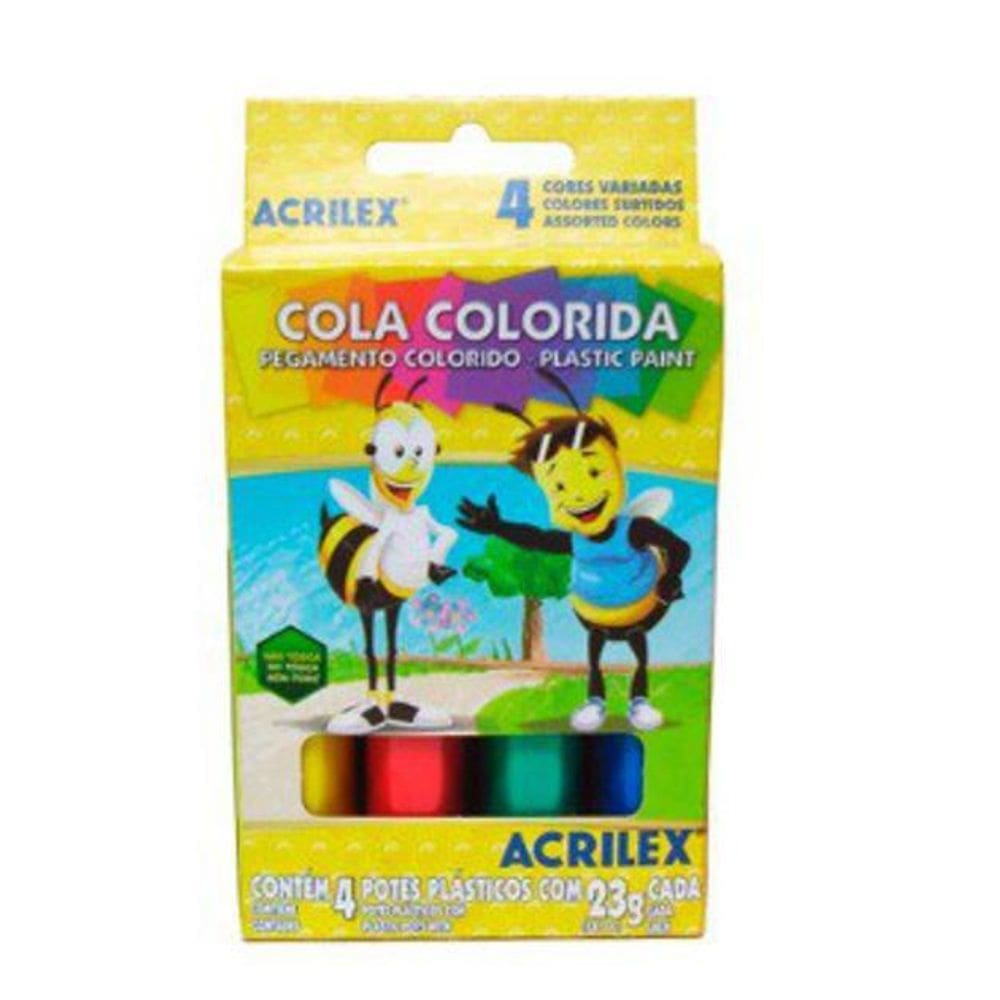 Cola Colorida 4 Unidades 23 G Acrilex