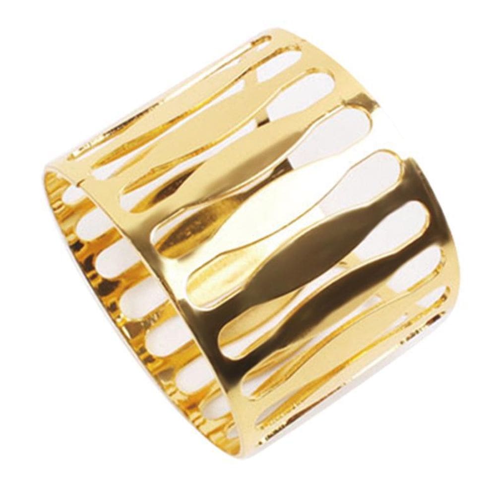 Porta Guardanapo Inox Dourado 4 Peças