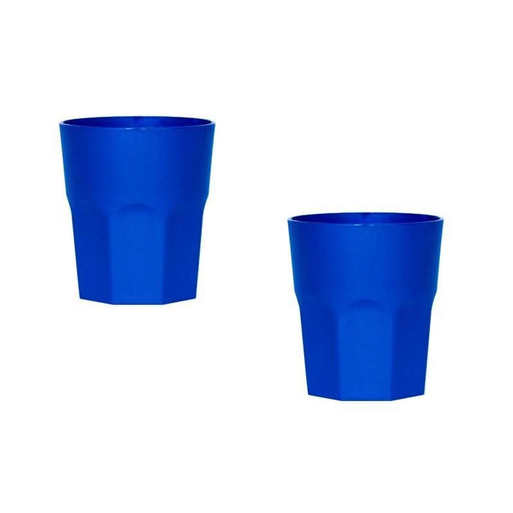 Kit 2 Copos Mini Roma Azul 300Ml Plástico Premium