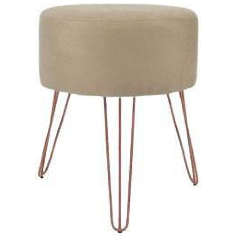 Kit 2 Puff Banqueta Sala De Estar Bege/Nude Moderno Premium