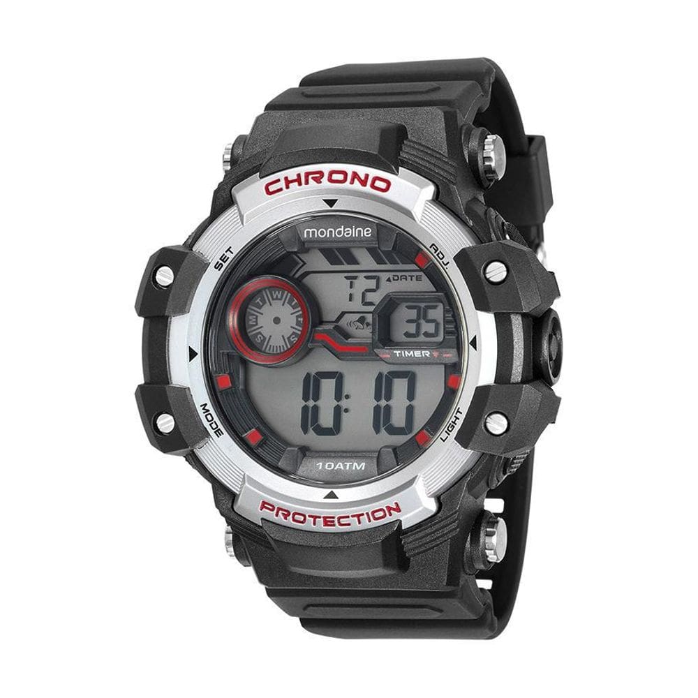Relógio Mondaine Digital Masculino Big Case54Mm 11015G0Evnp1