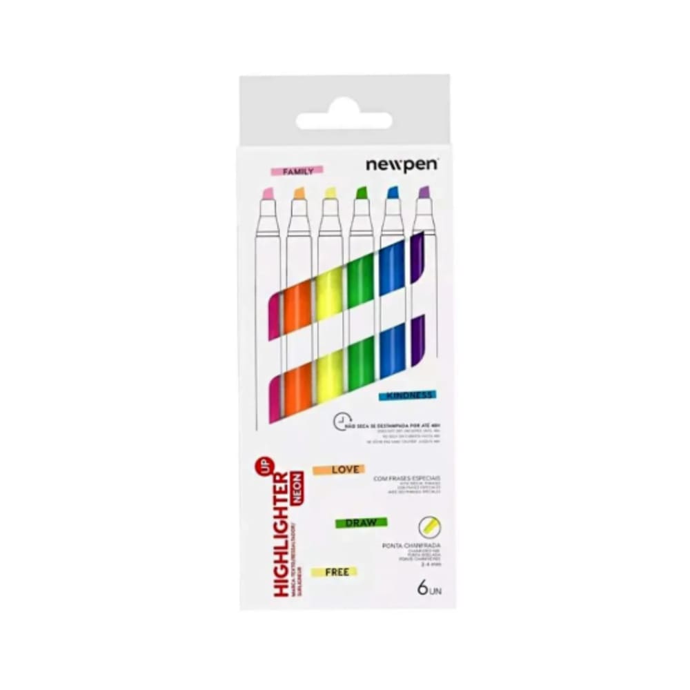 Marca-texto Newpen - Up Neon (Estojo com 6)