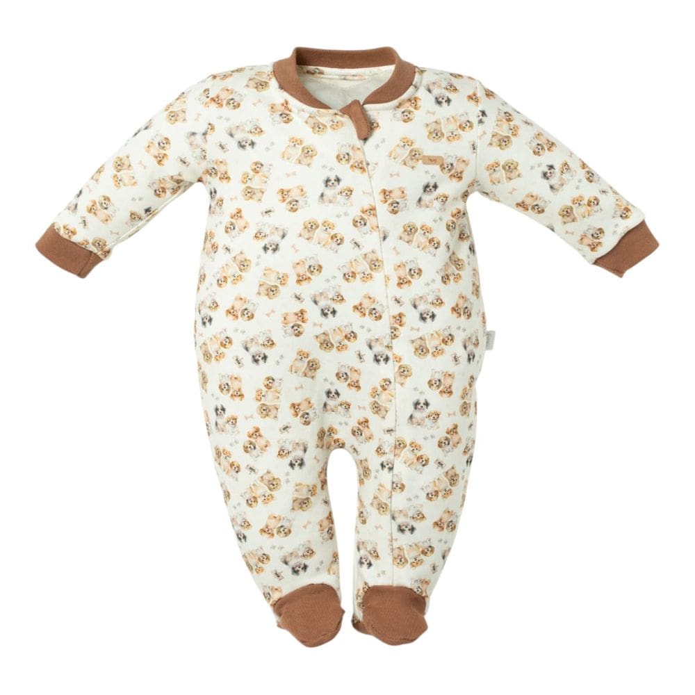Macacão Longo Bebê com Zíper Menino Estampado Doguinhos -Hug