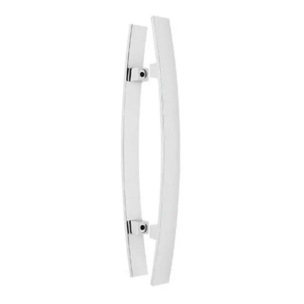Puxador Barra Chata Curvo Luxo 4X1 Maciço Escovado - 70 Cm