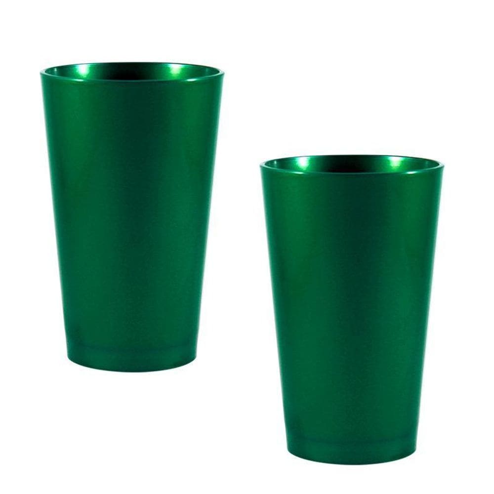 Kit 2 Copos Cancun Verde 320Ml Plástico Premium