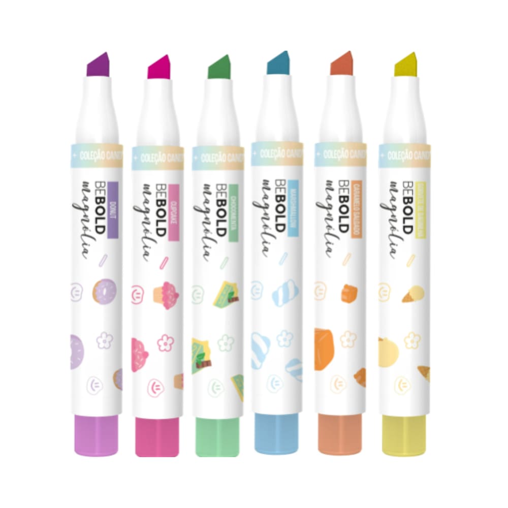 Marca-texto Newpen & Magnólia - Be Bold Candy Perfumado c/ 6