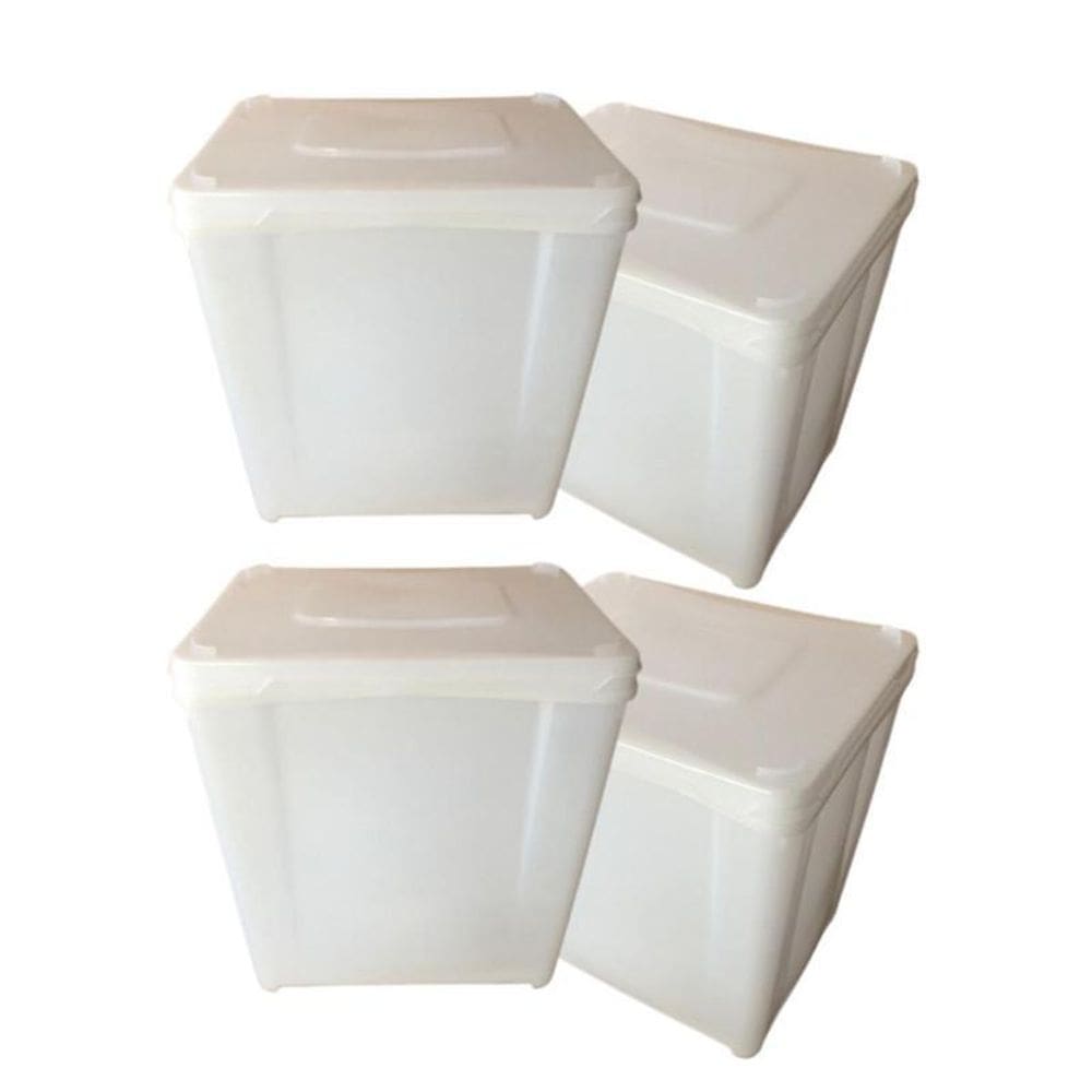 Pote Retangular 10L Para Limpeza De Cozinha - 4 Pçs