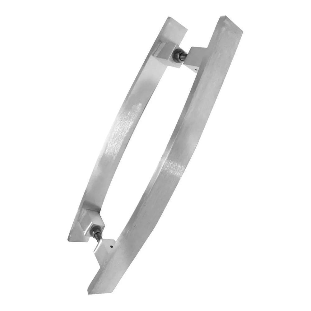 Puxador Barra Chata Curvo Luxo 4X1 Maciço Polido - 80 Cm