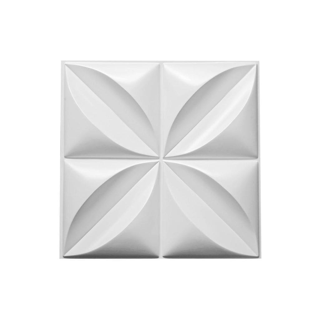 Placas Revestimento 3D 0,5mm Pétalas Branca 50x50cm