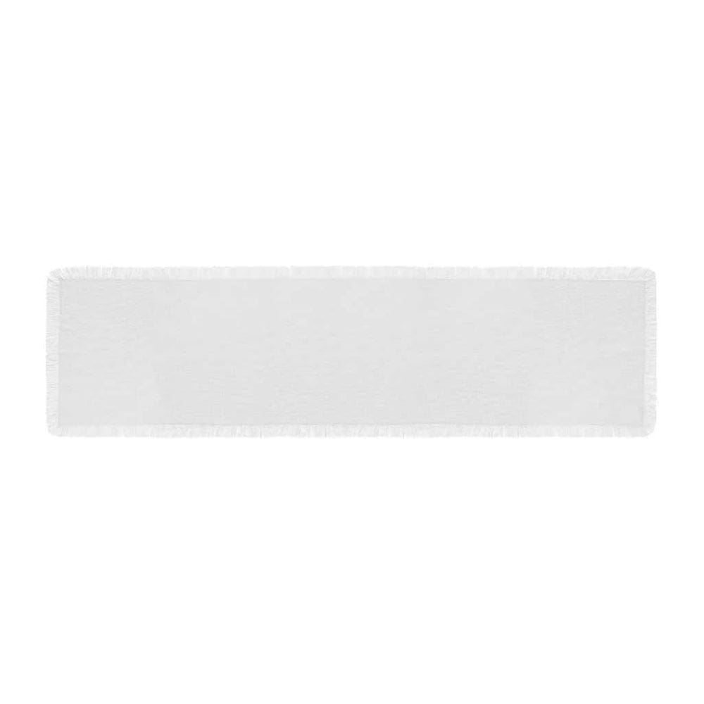 Caminho De Mesa Coloratta Franjas Branco
