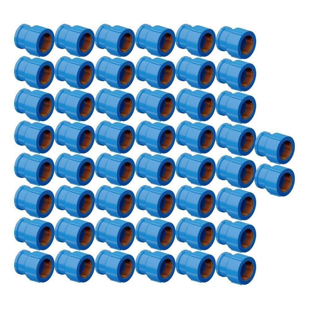 Kit 50 Unidades Luva Soldável Bucha Latão 25 Mm X 3/4 Tigre