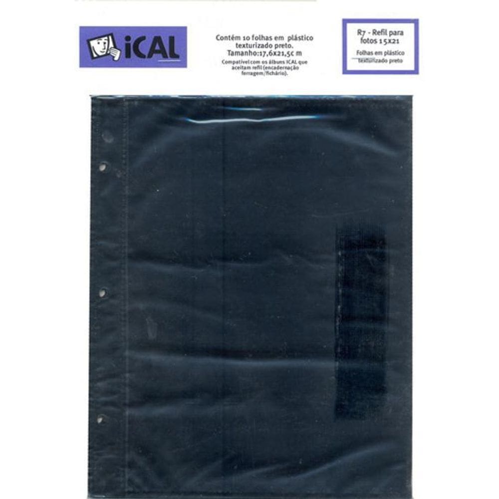 Refil Com 10 Folhas Pretas Para Album 15X21 Ical - R7
