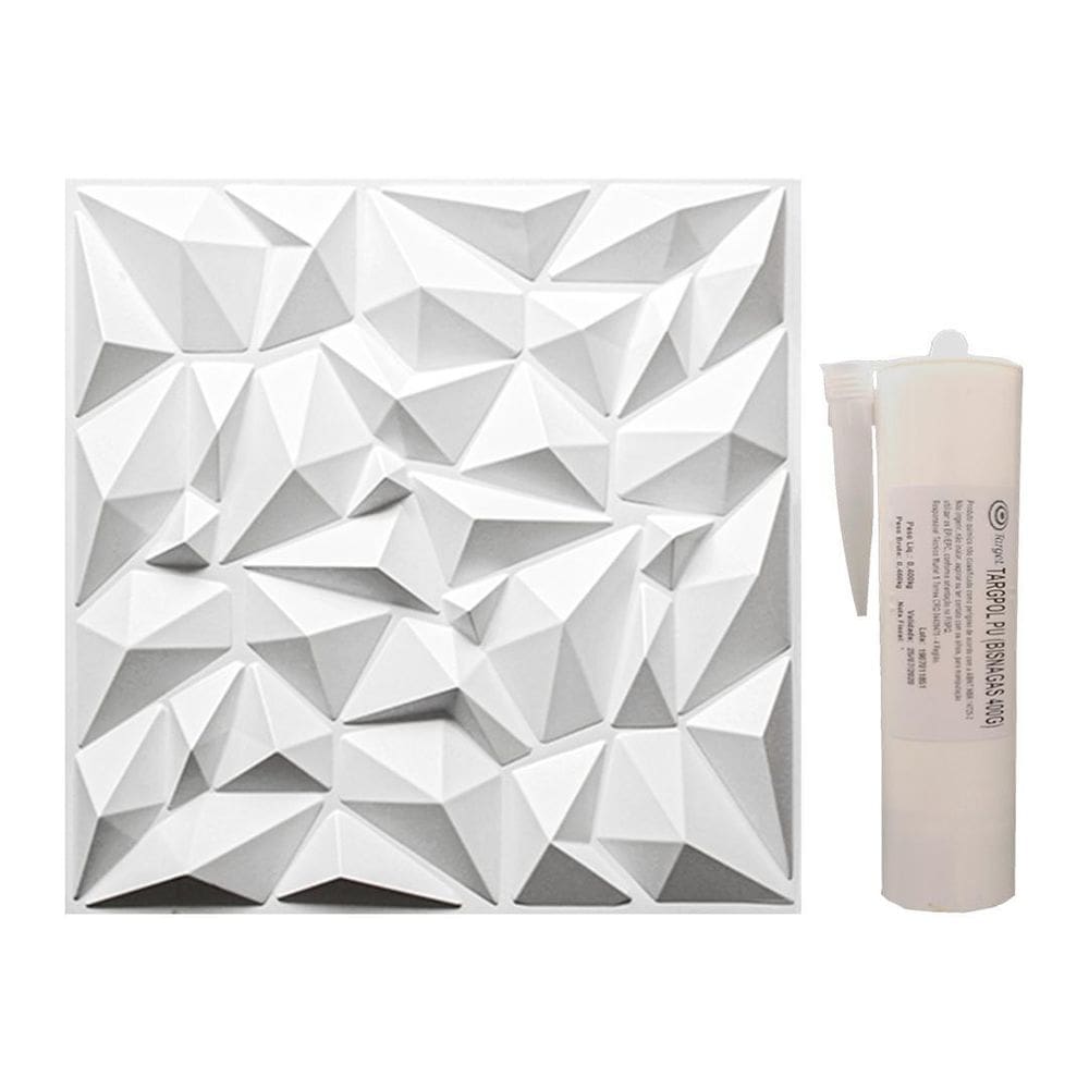 Revestimento 3D Decorativos De Parede 8M²  Choc + 3 Colas Pu