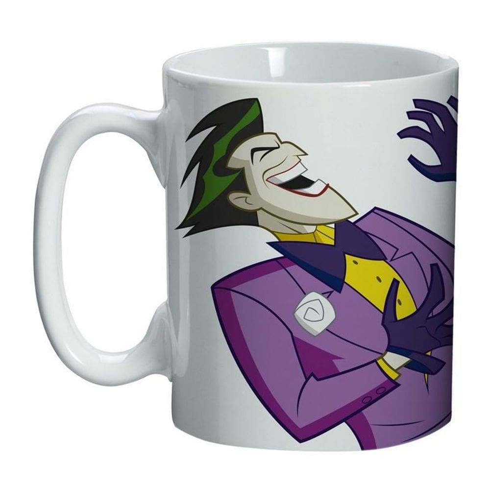 Caneca De Porcelana Branca 300Ml Coringa Urban
