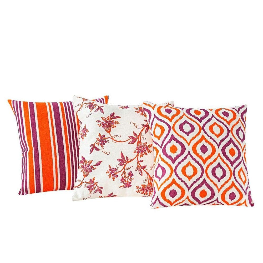 Almofadas Trio Retangular 3 Peças Laranja