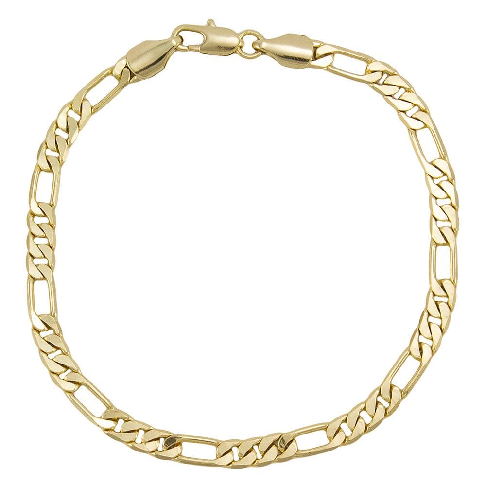 Pulseira Folheada a Ouro Modelo Elo 3x1