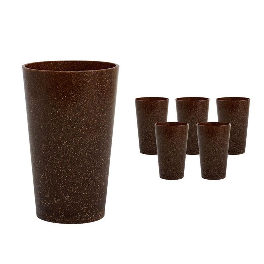 Kit 6 Copos Cancun Fibra Coco Green 320Ml