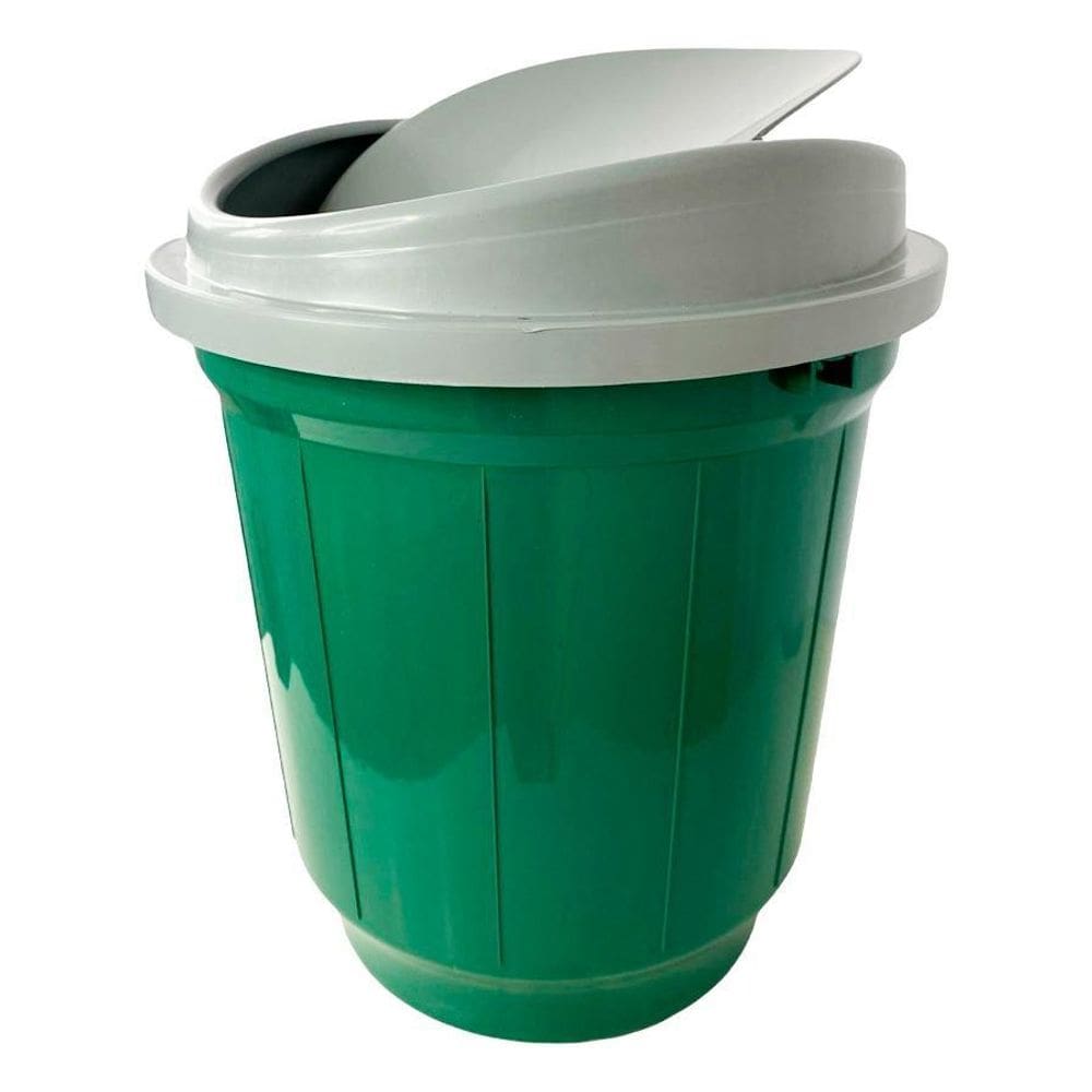 Lixeira Plástica Basculante 20Lts Multiuso Verde Arqplast