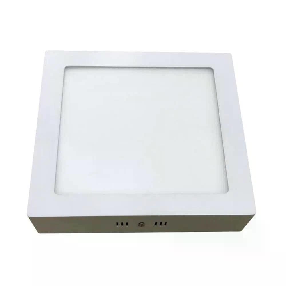 Painel Sobrepor Home Led Quadrado 12W 3K Bivolt Bronzearte