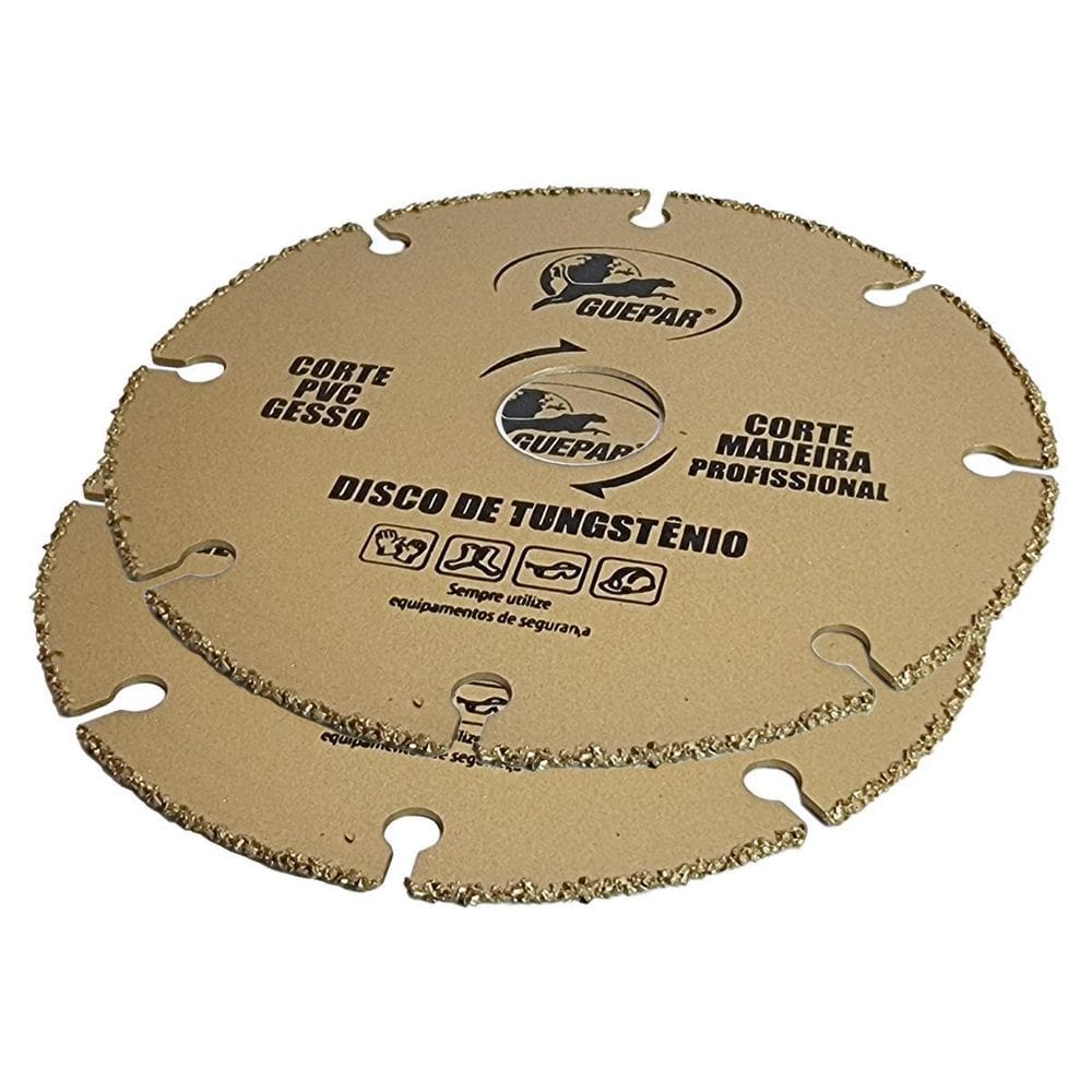 Kit 2 Disco De Tungstênio 110Mm Corte De Madeira Gesso Pvc