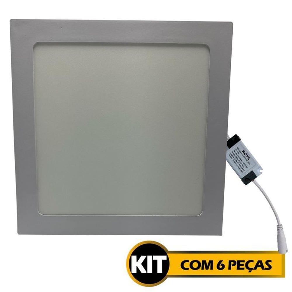 Kit 6 Luminarias Led Embutir Branca Fria Forros De Gesso