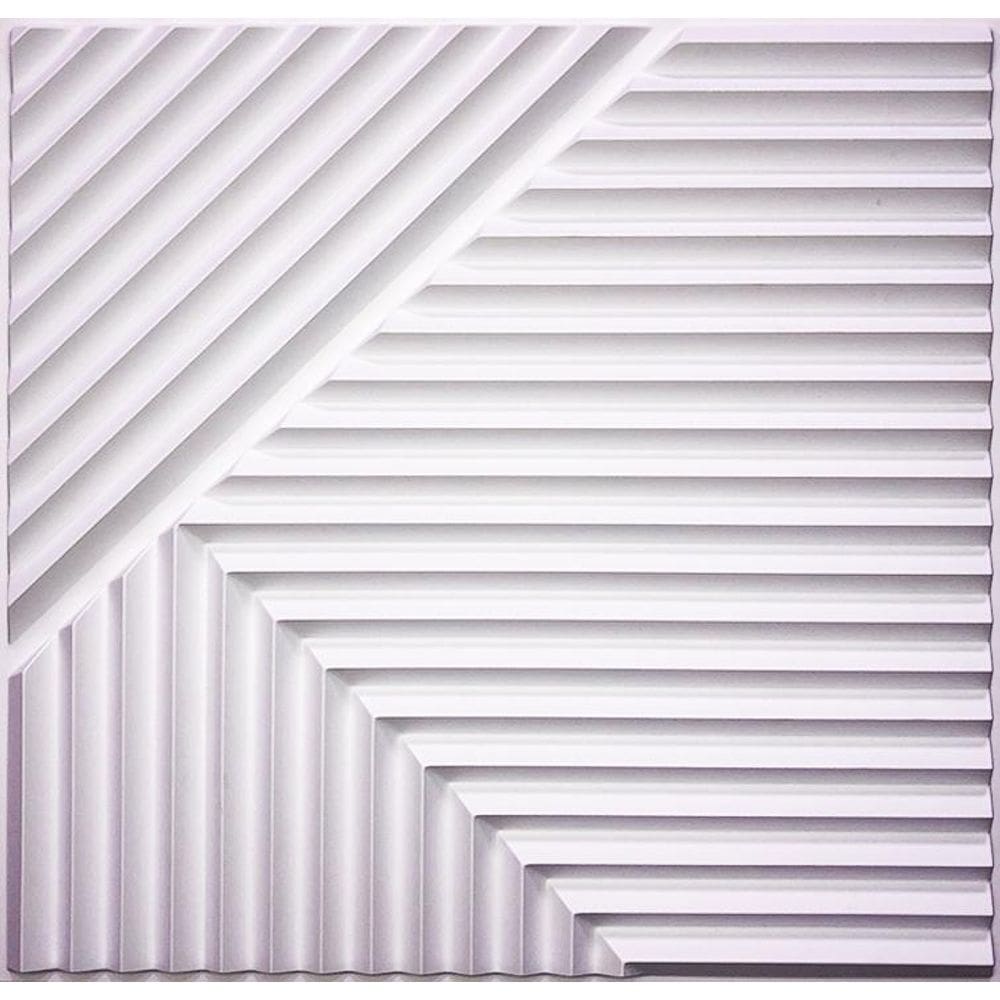 Kit 40 Placas Revestimentos 3D Decorativas 0,5Mm Ripado
