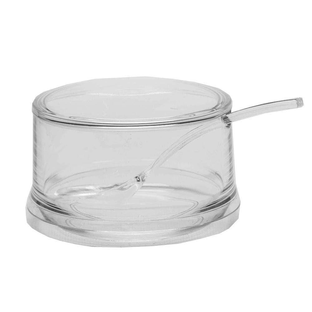 Açucareiro Transparente Com Colher Em Acrílico - Kenya