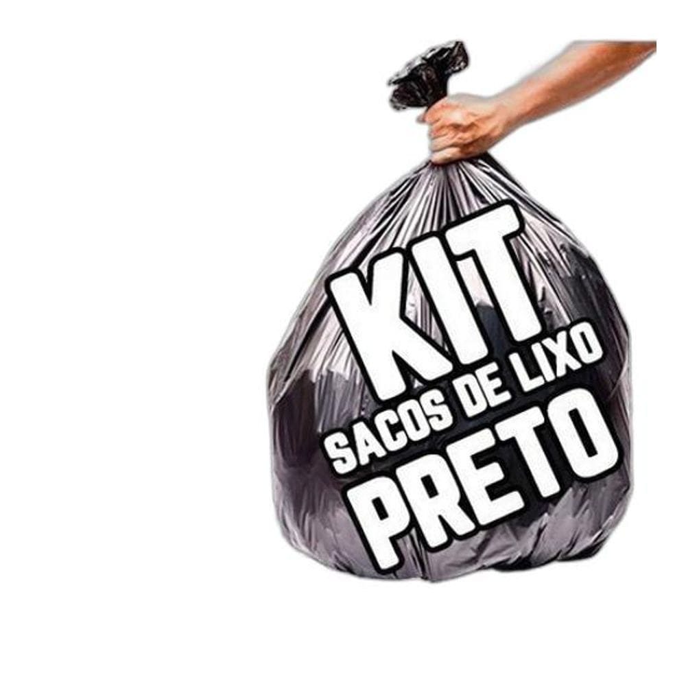 Kit Saco De Lixo 100Un 100L E 200Un 60L Preto Reforçado