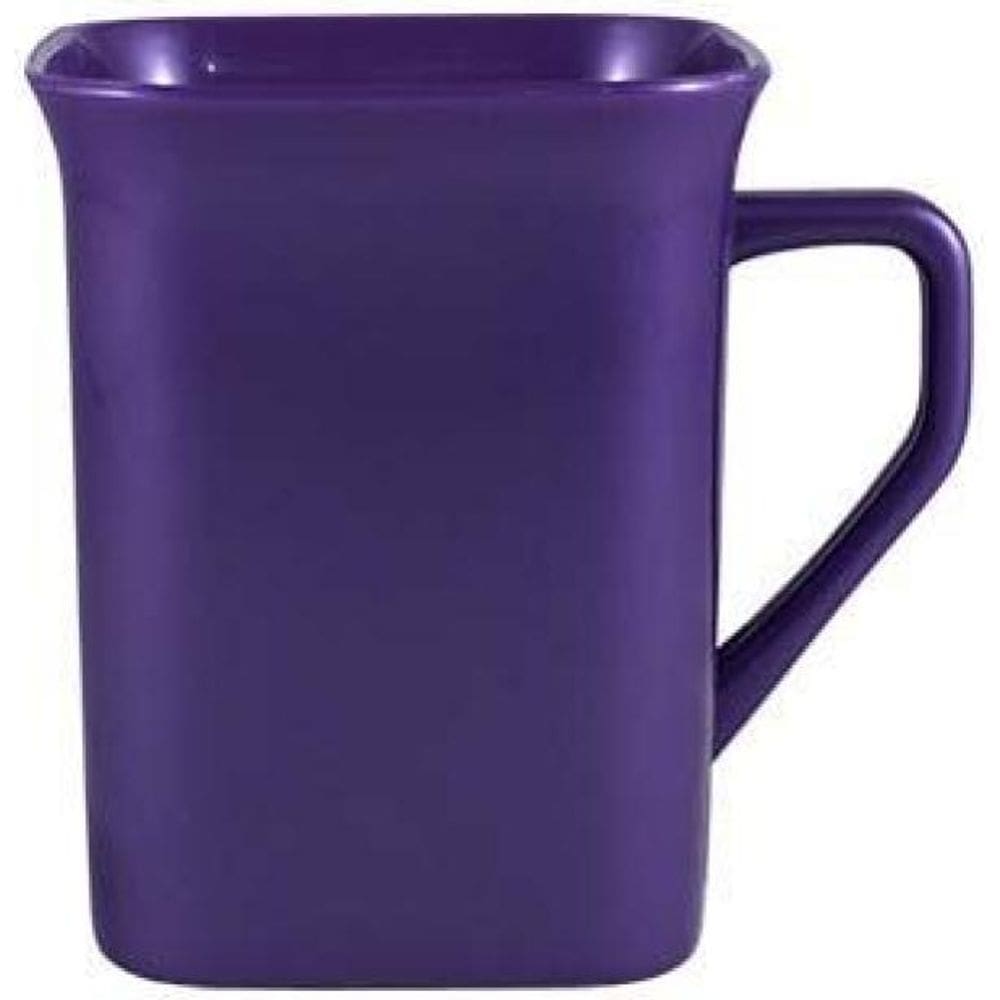 Kit 6 Canecas Quadrada Lilás 250Ml Plástico Premium