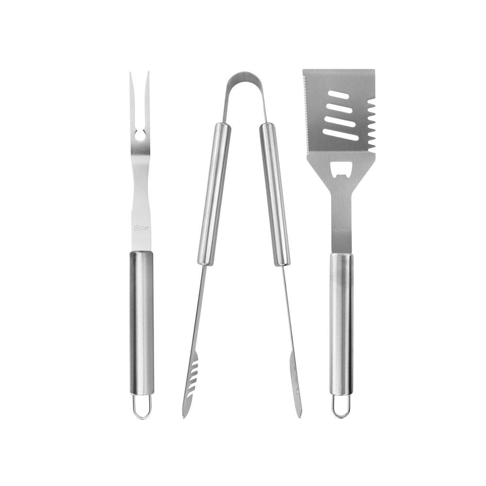 Jogo para Churrasco 3 Peças Oster - Aço Inox | Prata