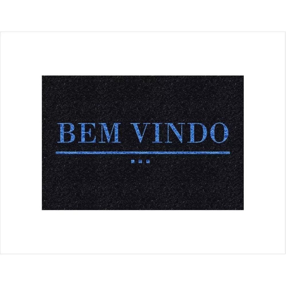 Tapete Capacho Bem Vindo 60X40  Azul