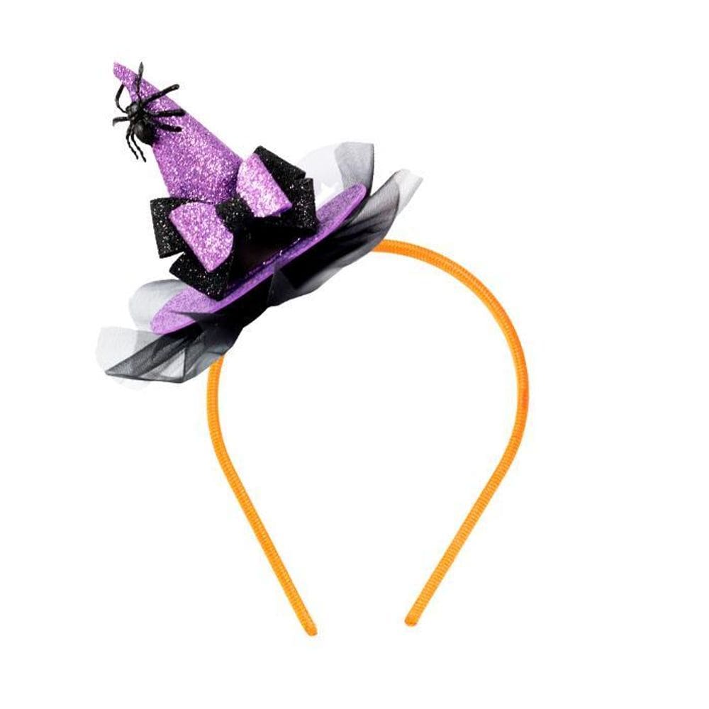 Tiara Chapéu Bruxa Grande com Aranha | Halloween