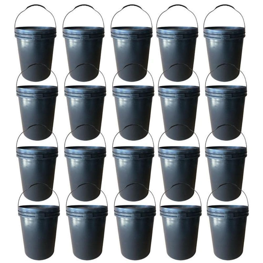Balde 16L Para Álcool Alça Plástica Com Tampa - 20 Pçs