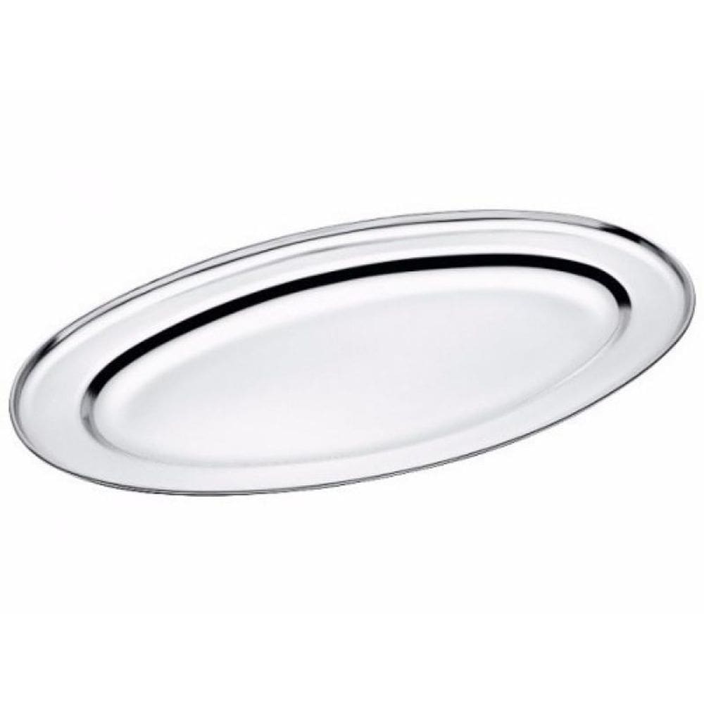 Bandeja Travessa Em Inox Oval Para Porções 21Cm 10Pç