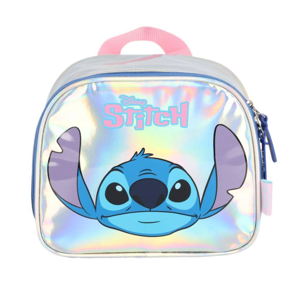 Lancheira Térmica Lilo Stitch Luxcel Holográfica Alça Costas