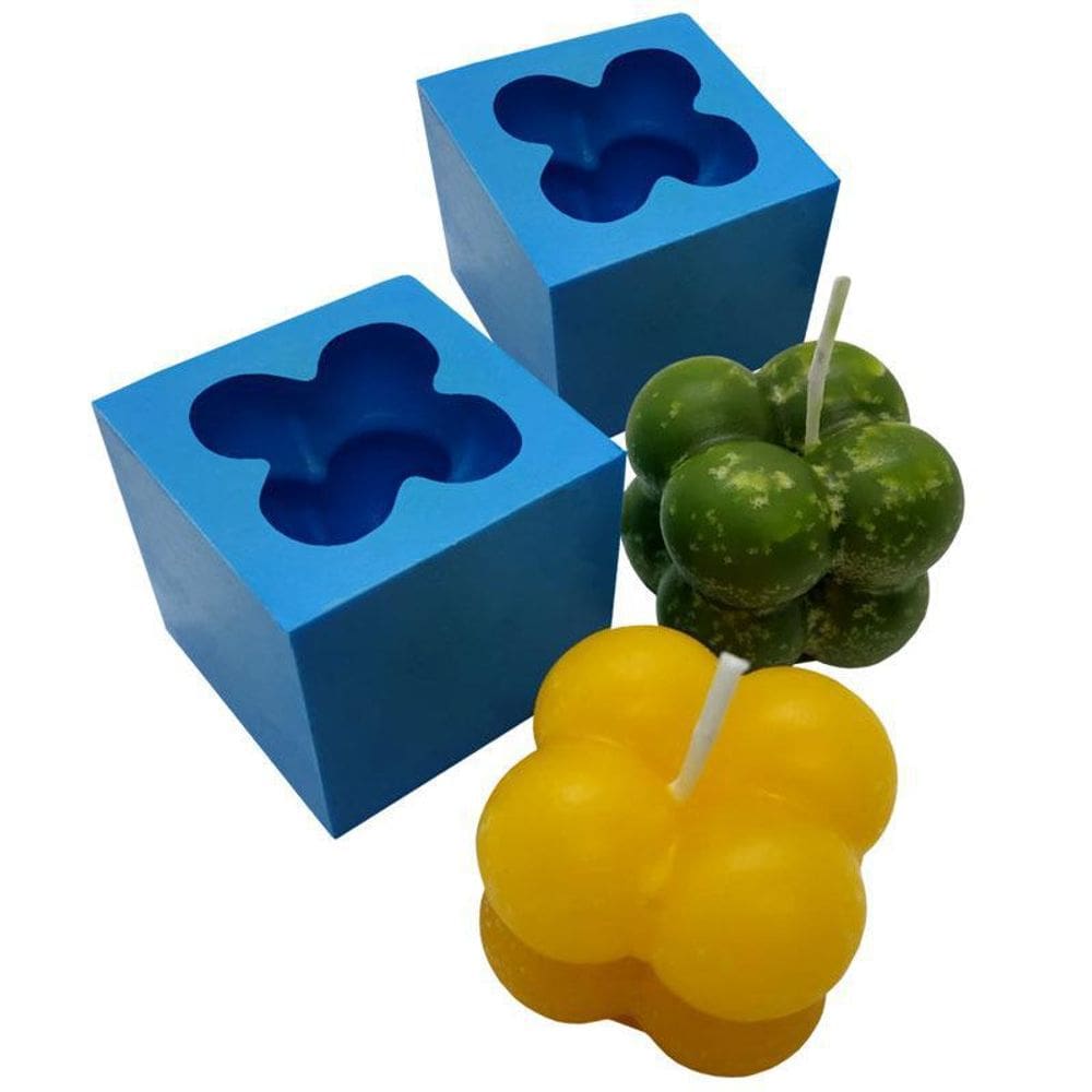 Kit 4 Conjuntos Moldes De Silicone De Vela Biscuit Pequena