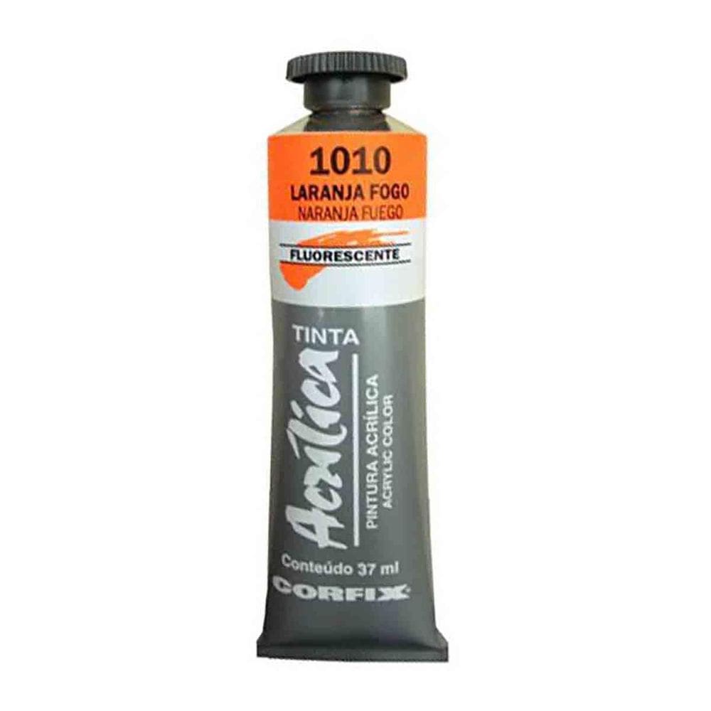 Tinta Acrilica Corfix Fluorescente 1010 Laranja Fogo 37Ml