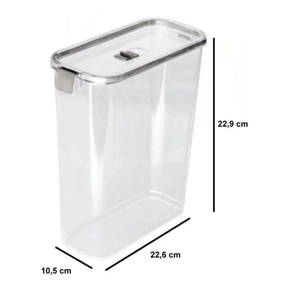 Pote Hermético Com Válvula De Ar Mantimentos Macarrão 3390Ml