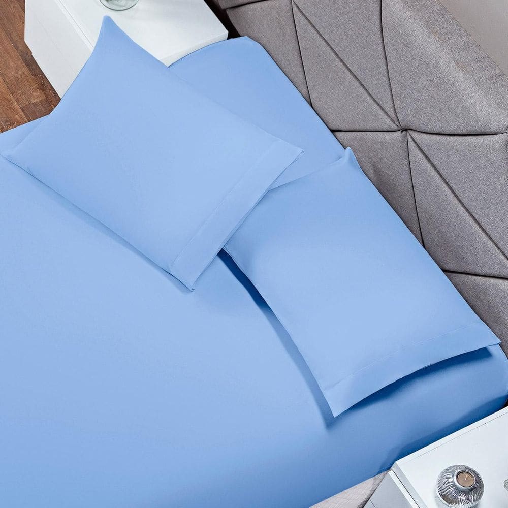 Kit 10 Fronhas 70 X 50 Soft Capa Travesseiro Envelope Azul