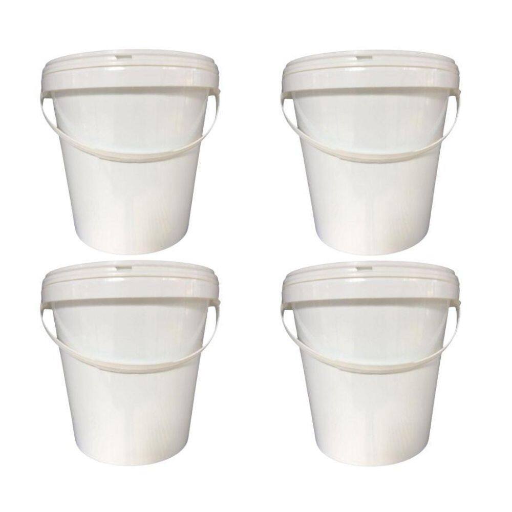 Balde Para Carregamento Industrial 3.6L Com Tampa - 4 Pçs