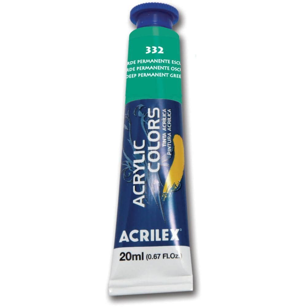Tinta Acrílica 13123 20Ml Verde Permanente Escuro 332